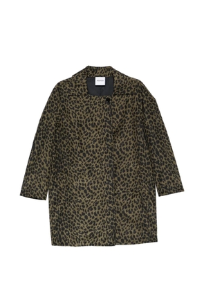 ASPESI animal-print overcoat - Green