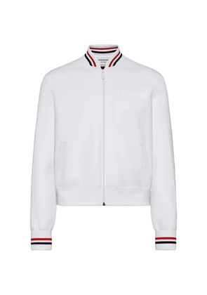 Thom Browne Browne 65 intarsia-knit bomber jacket - White