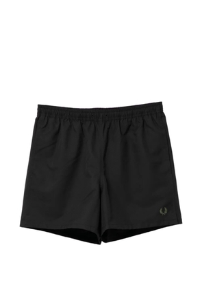 Fred Perry logo-embroidered shorts - Black