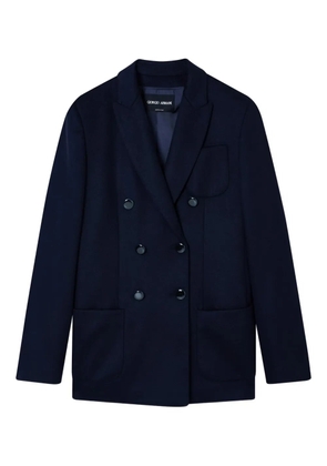 Giorgio Armani double-breasted cashmere blazer - Blue