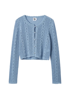 b+ab pearl-button cardigan - Blue