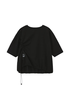 izzue gathered T-shirt - Black