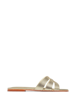 Bernardo Oxford woven flat sandals - Gold