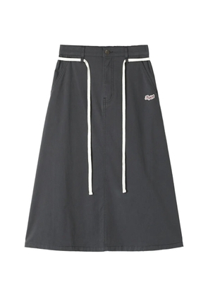 FINGERCROXX logo-embroidered skirt - Grey