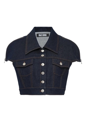 GRACE ELWOOD denim top - Blue