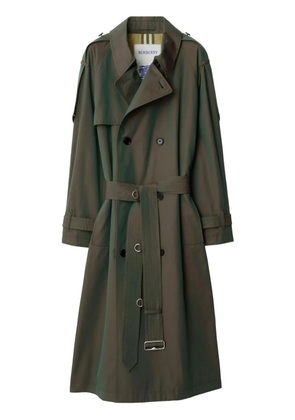 Burberry long cotton trench coat - Green