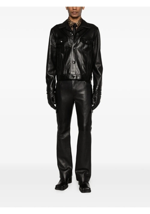 Ernest W. Baker pocket leather trousers - Black