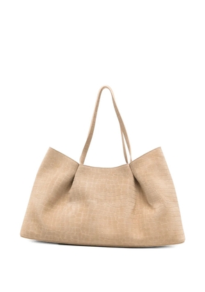 Elleme Dimple crocodile-effect tote bag - Neutrals