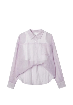 b+ab balloon-sleeve shirt - Purple