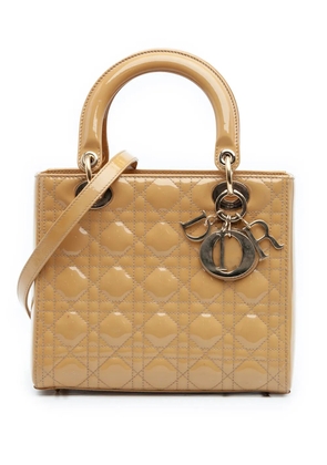 Christian Dior Pre-Owned 2013 Medium Patent Cannage Lady Dior satchel - Brown