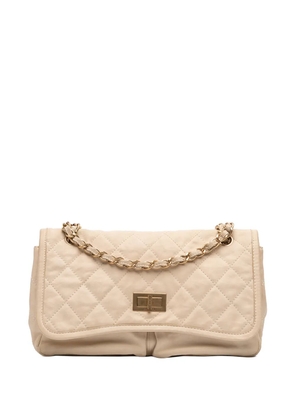 CHANEL Pre-Owned 2009-2010 Medium Quilted Lambskin Reissue 2.55 Natural Beauty Split Pocket Flap shoulder bag - Brown