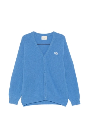 WALK IN PARIS logo-embroidery cardigan - Blue
