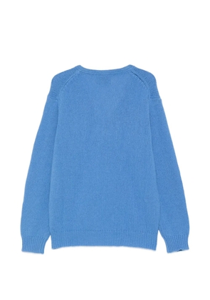 WALK IN PARIS logo-embroidery cardigan - Blue