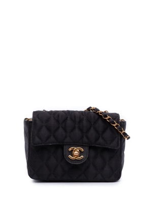 CHANEL Pre-Owned 1991-1994 Mini Square Classic Satin Single Flap crossbody bag - Black