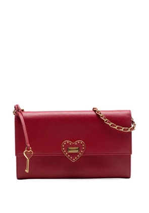 Prada Pre-Owned 2000-2013 Saffiano Heart Wallet On Chain crossbody bag - Red