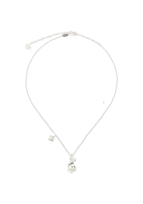 YVMIN flower bear-pendant necklace - Silver