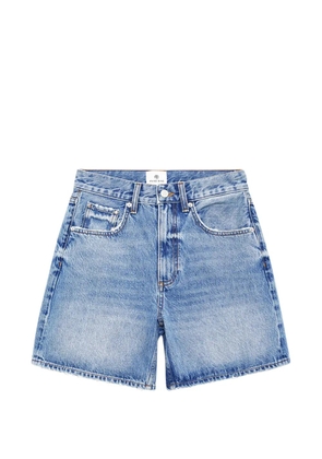 ANINE BING logo-patch shorts - Blue