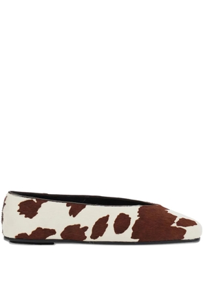 Jeffrey Campbell animalier-print ballet flats - White