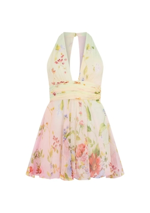 Roberto Cavalli floral-print mini dress - Pink