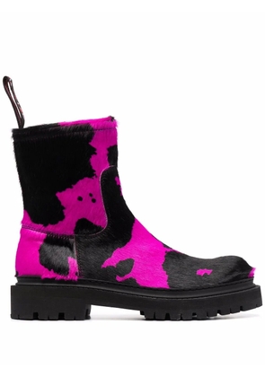 CamperLab Eki cow print boots - Purple