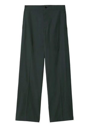 Burberry pressed-crease cotton trousers - Green