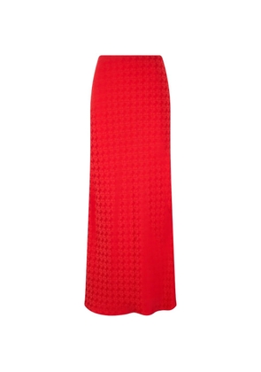 Roberto Cavalli monogram-pattern maxi skirt - Red
