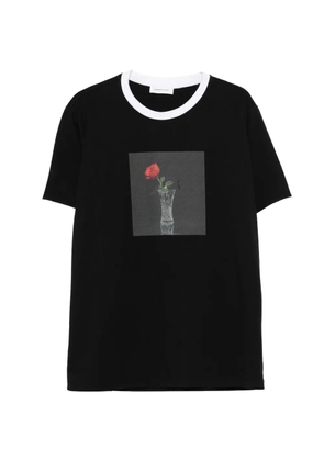 Ernest W. Baker round-nek rose-print T-shirt - Black