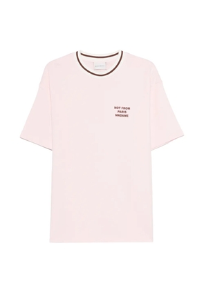 Drôle De Monsieur ribbed-trim T-shirt - Pink