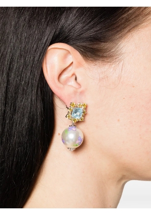 YVMIN floral-print earrings - Silver