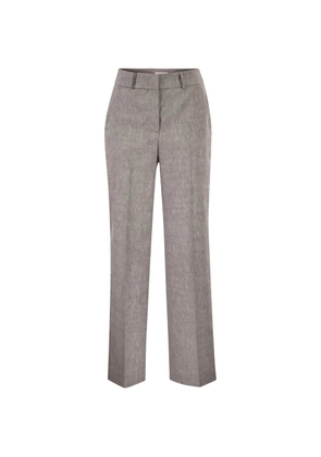 Peserico belt-loops straight trousers - Brown