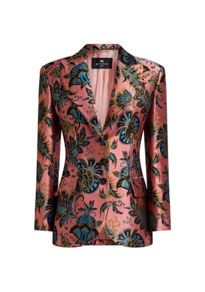 ETRO floral jacquard blazer - Pink