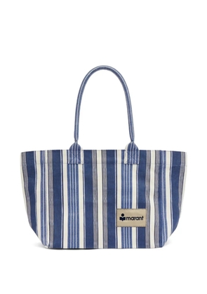 ISABEL MARANT small Yenky striped zipped tote bag - Blue