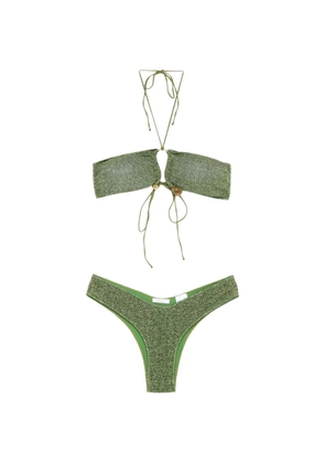 Oséree Lumiere stones bandeau bikini - Green