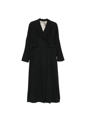 Masnada double-breasted buttoned coat - Black