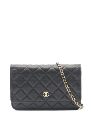 CHANEL Pre-Owned 2021-2026 CC Quilted Caviar Wallet on Chain crossbody bag - Black