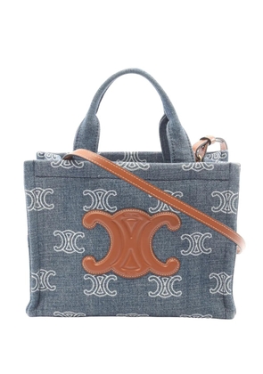 Celine Pre-Owned 2023 Small Denim Cabas Thais satchel - Blue