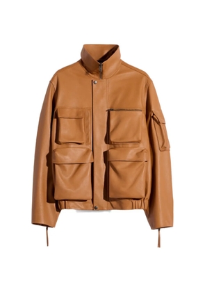 LEMAIRE multipocket leather jacket - Brown