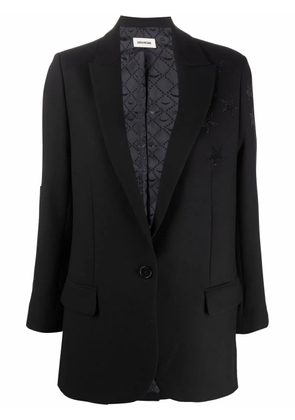 Zadig&Voltaire Viva crystal-star blazer - Black