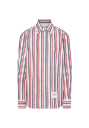 Thom Browne Madras striped shirt - White