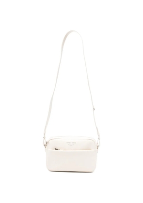 Emporio Armani logo-detail leather crossbody bag - Neutrals