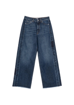 Stella McCartney panelled frayed jeans - Blue