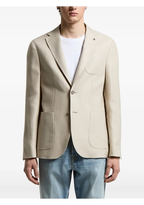 Peserico patch-pocket blazer - Neutrals