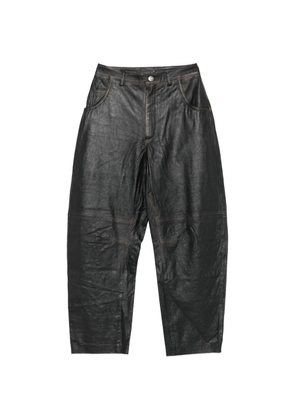 Giorgio Brato buttoned leather trousers - Black