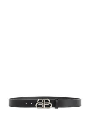 Balenciaga Bb large leather belt - Black