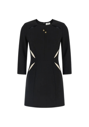 Elisabetta Franchi Sheath cut-out logo dress - Black