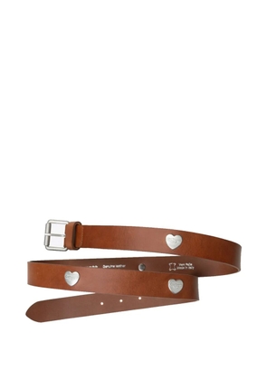 Carhartt WIP heart leather belt - Brown