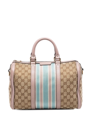 Gucci Pre-Owned 2016-2026 Medium GG Canvas Web Joy Boston Bag satchel - Brown