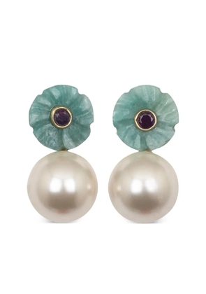 Jennifer Behr Libby flower-detail earrings - White
