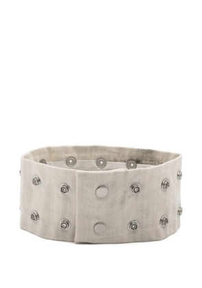 Rick Owens DRKSHDW Strobe snap bib neckband - Silver