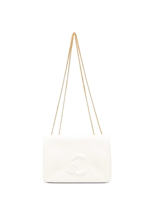 Coccinelle mini Dulse embossed chain shoulder bag - White